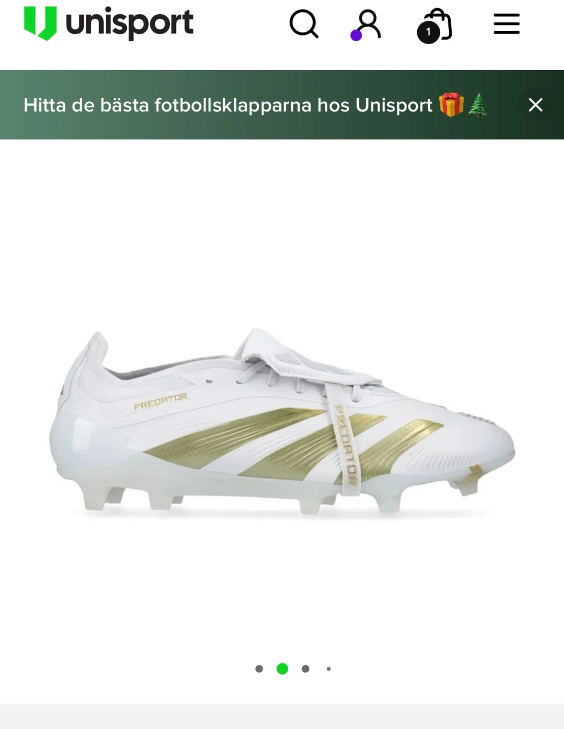 Adidas Predator Elite 45 1/3 vit/guld - 3