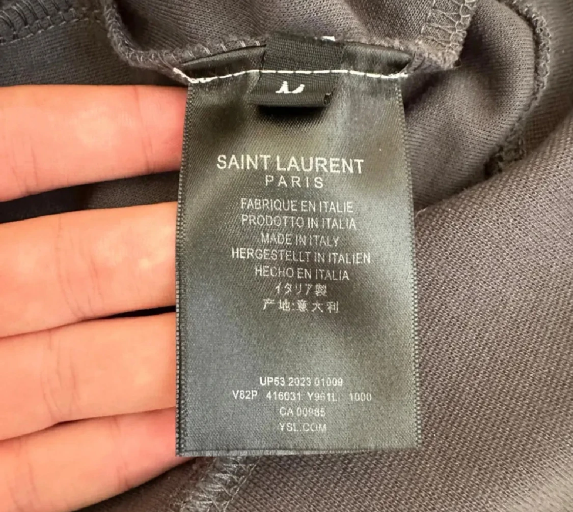 Svart Saint Laurent hoodie med tryck - 2