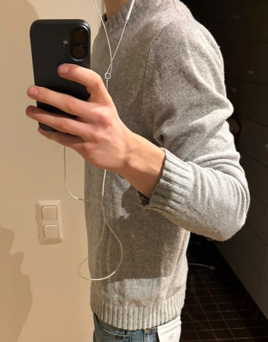 Grå stickad tröja från East West - 1