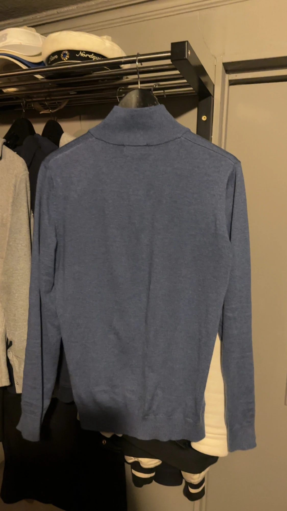 Blå half zip tröja Dressmann - 4