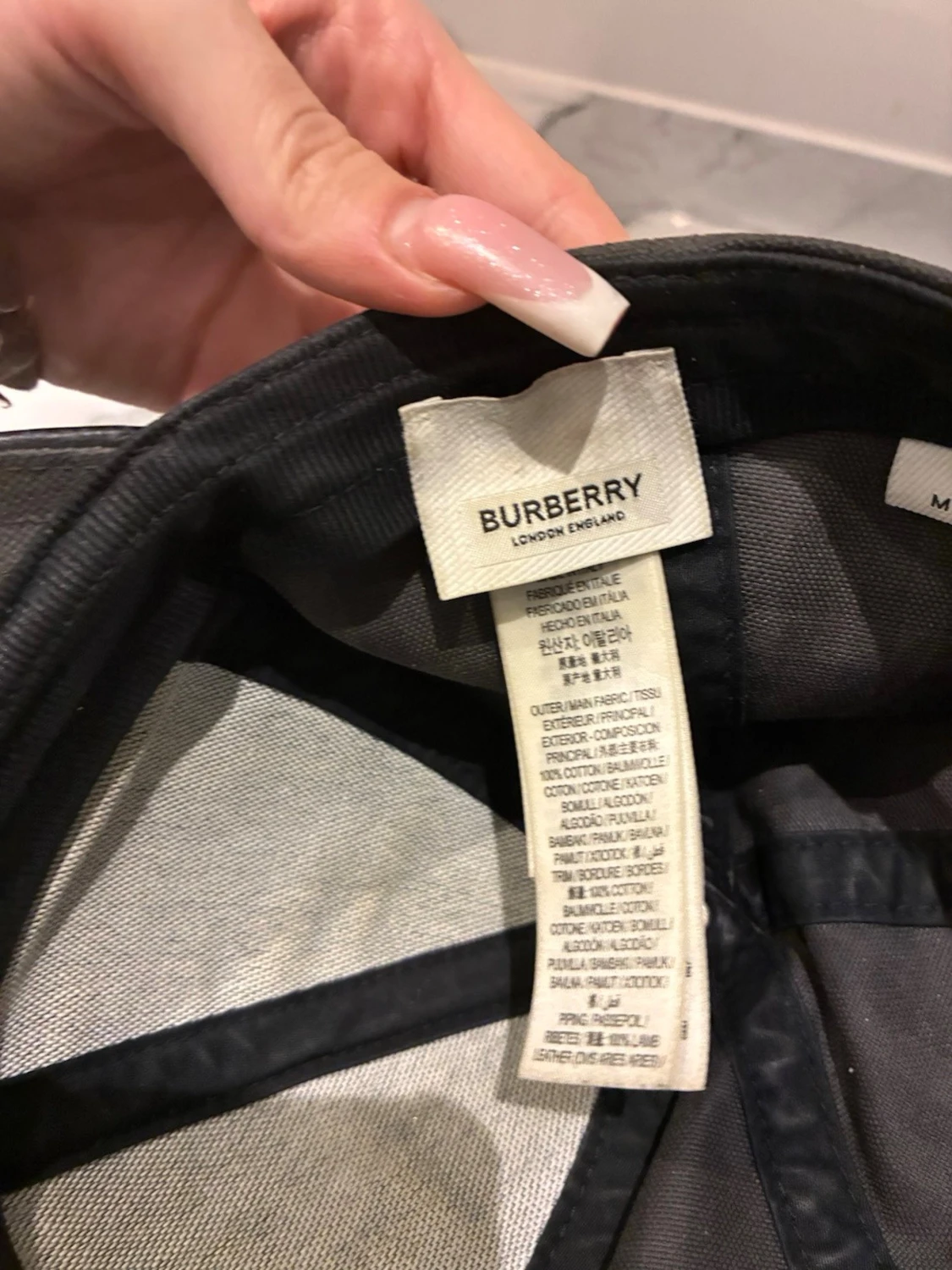 Brun rutig Burberry keps i bomull - 3