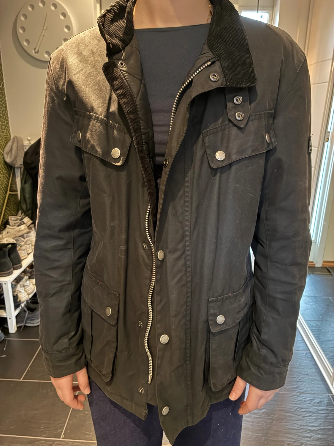 Svart Barbour waxjacka M