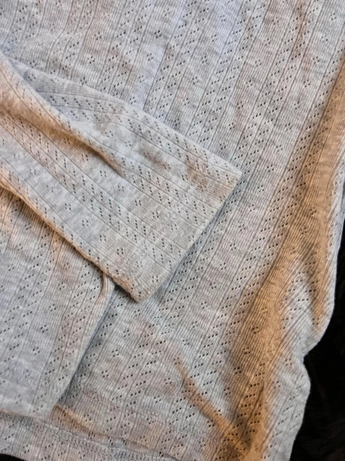 Ljusgrå långärmad topp från Nelly - 1