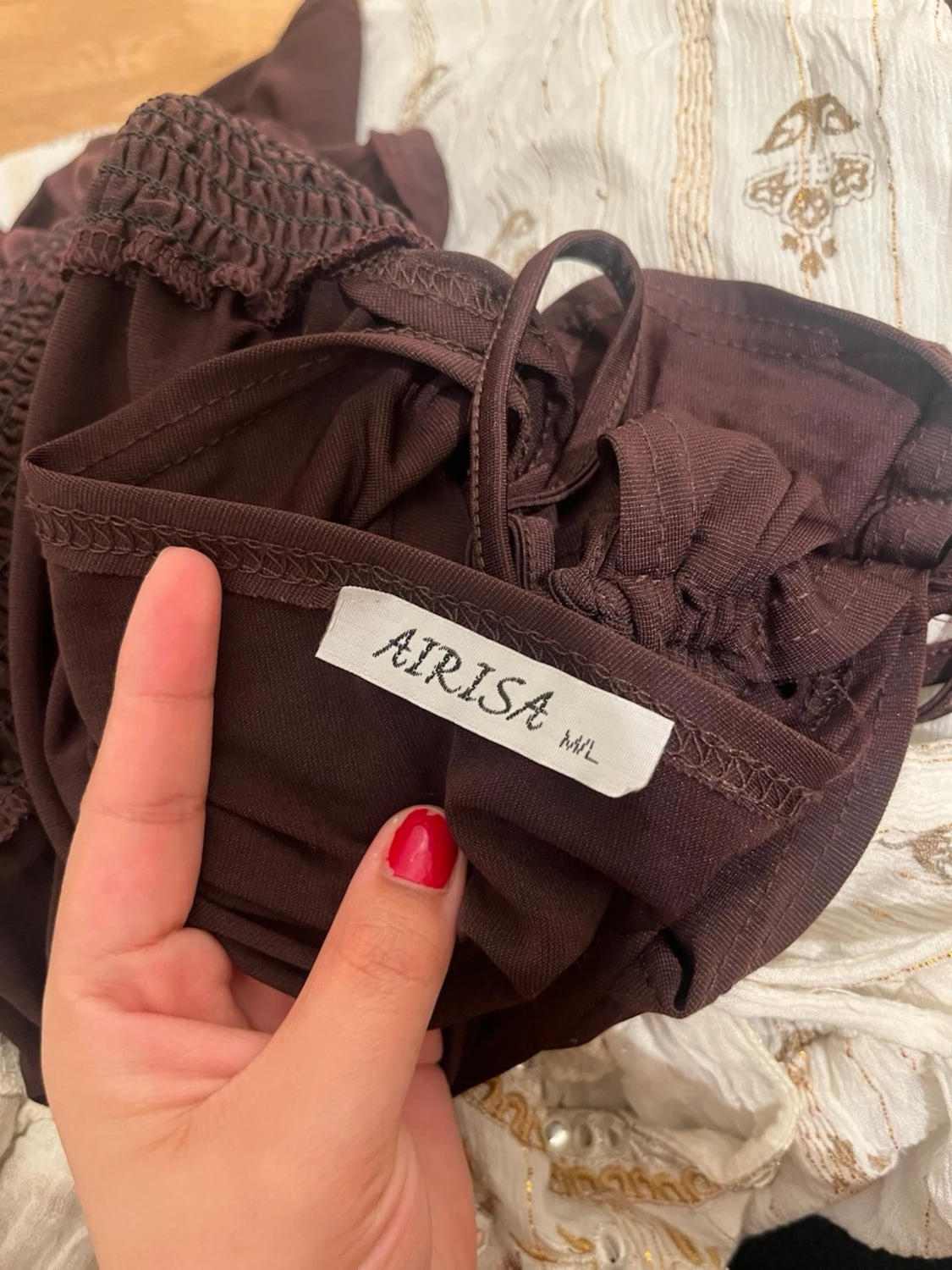 Mörkbrun långklänning från Arisa - 2