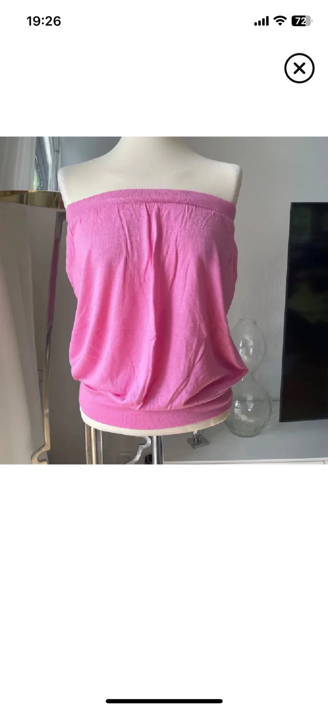 Rosa bandeau tubtopp