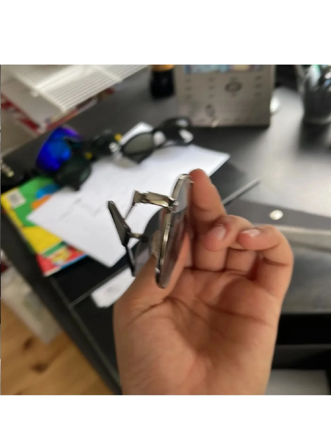 Silvriga aviator solglasögon - 3