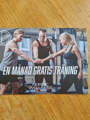 Träningskort Nordic Wellness 1 månad - 1 kort som gäller 1månad på alla nordicwellness   (Gäller ej juni, juli, augusti)  Kortet börjar gälla när det aktiveras av dig