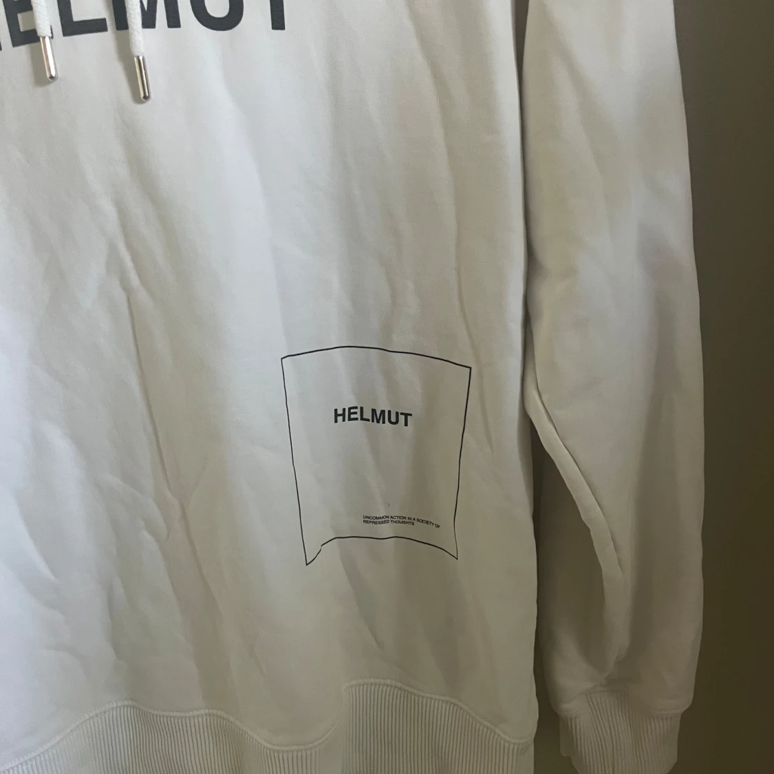 Vit hoodie från Helmut Lang - 3