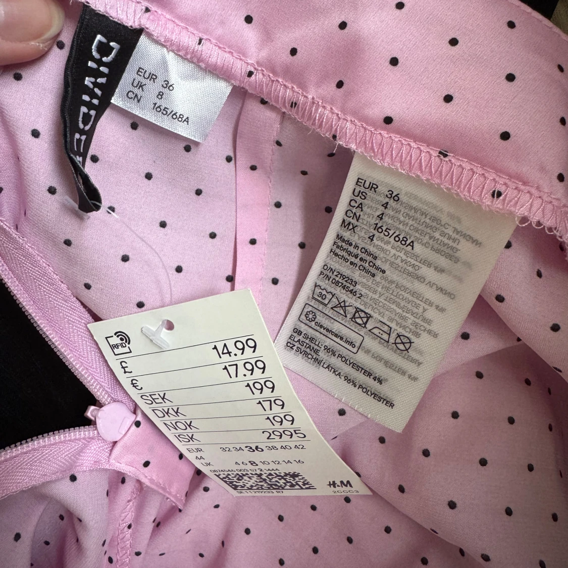 Rosa prickig långkjol  - 1