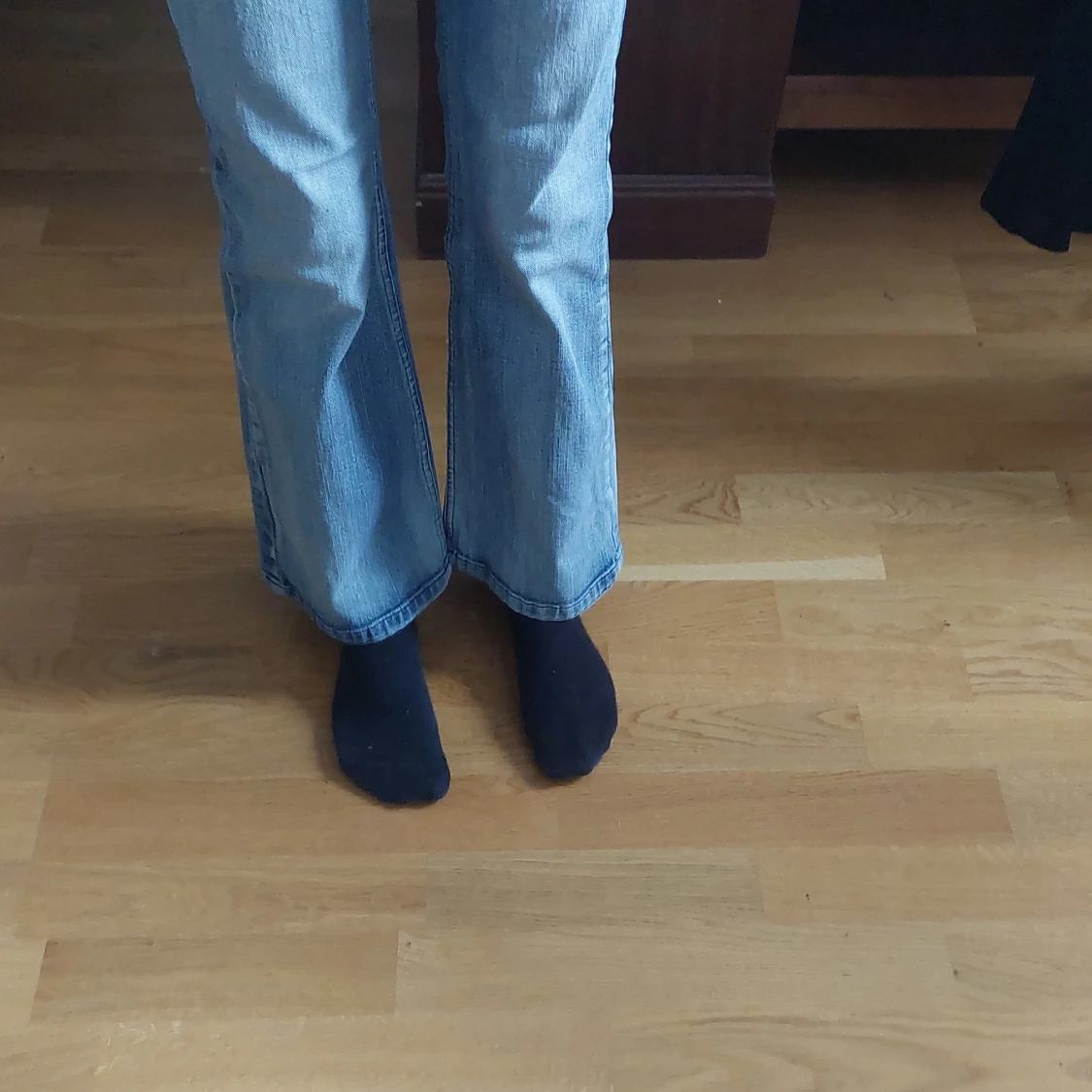 Ljusblå bootcut jeans - 2