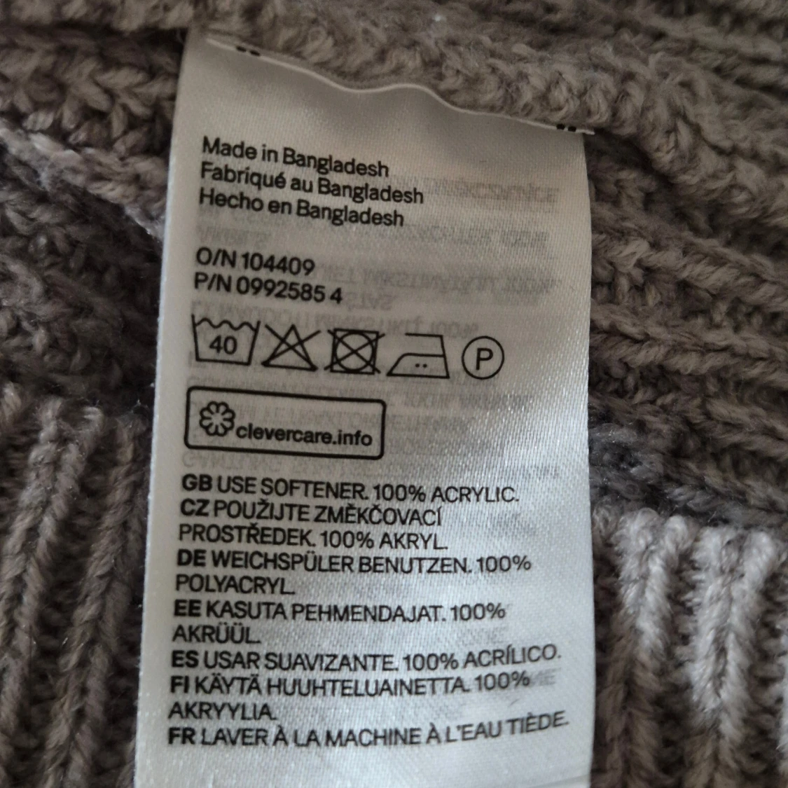 Slipover * stl S * Ärmlös v-ringad * grå - 4