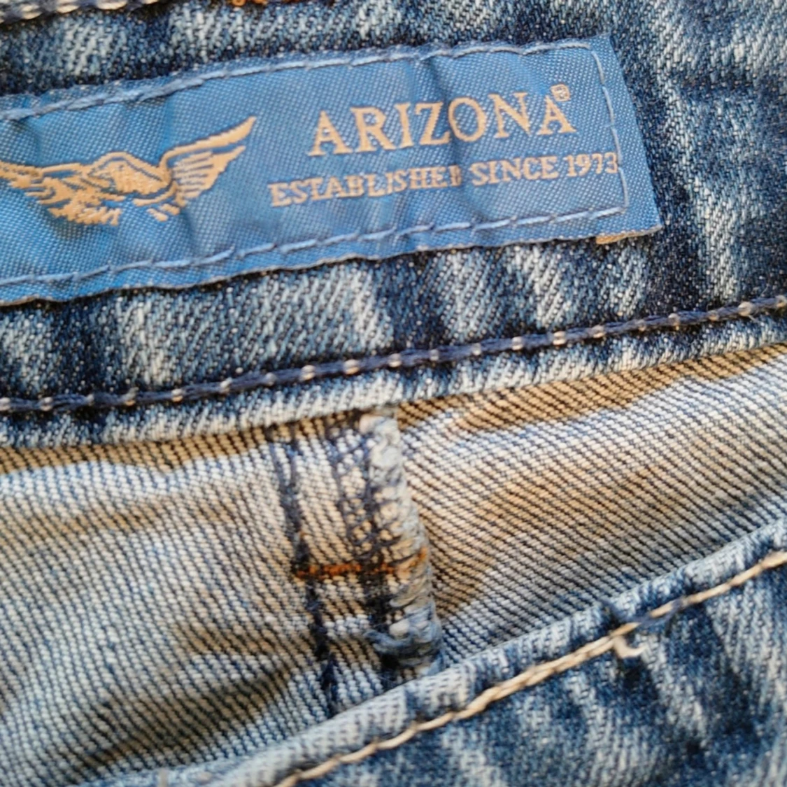 Blå jeans från Arizona med broderi, baggy - 2