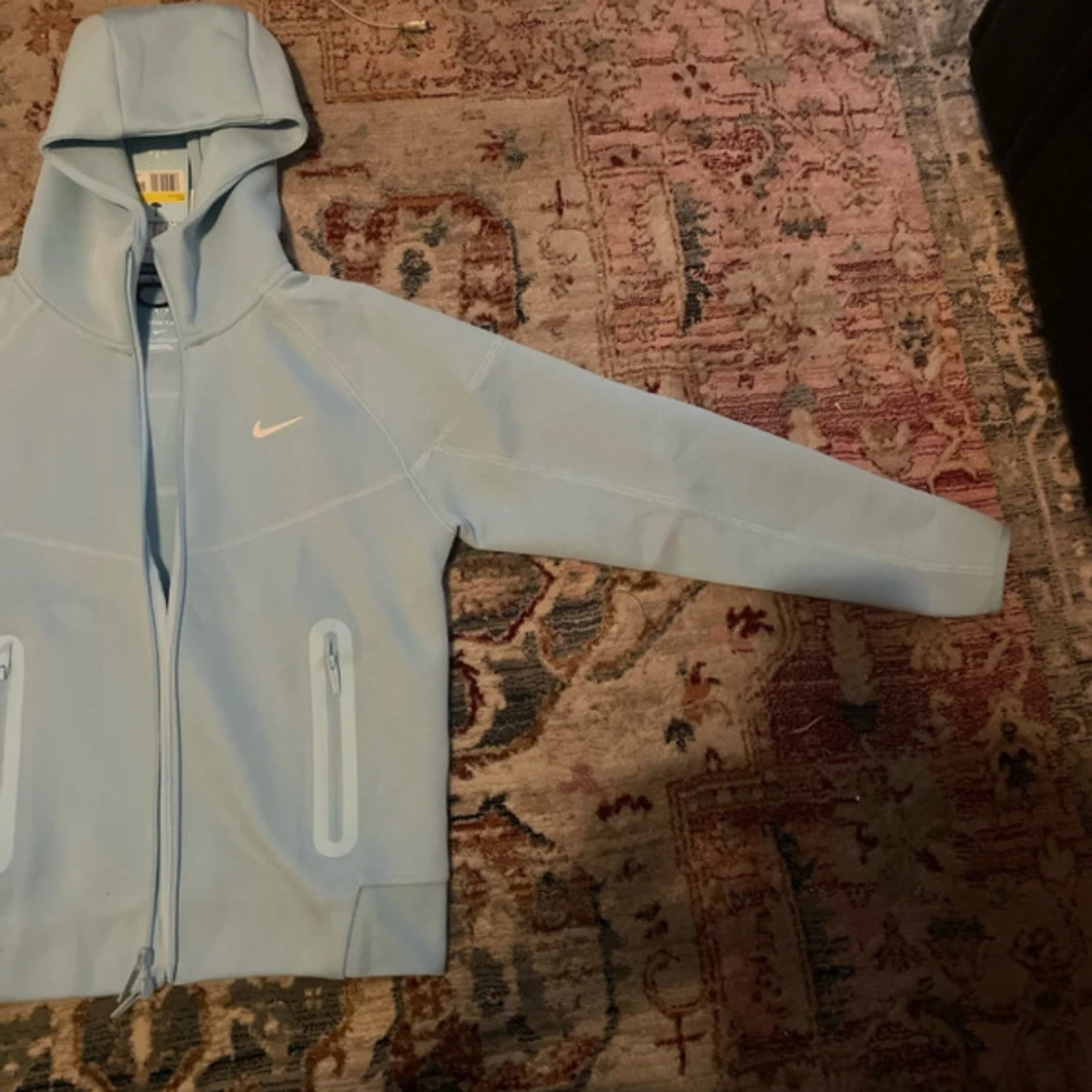 Nike NOCTA ljusblå hoodie med dragkedja - 2