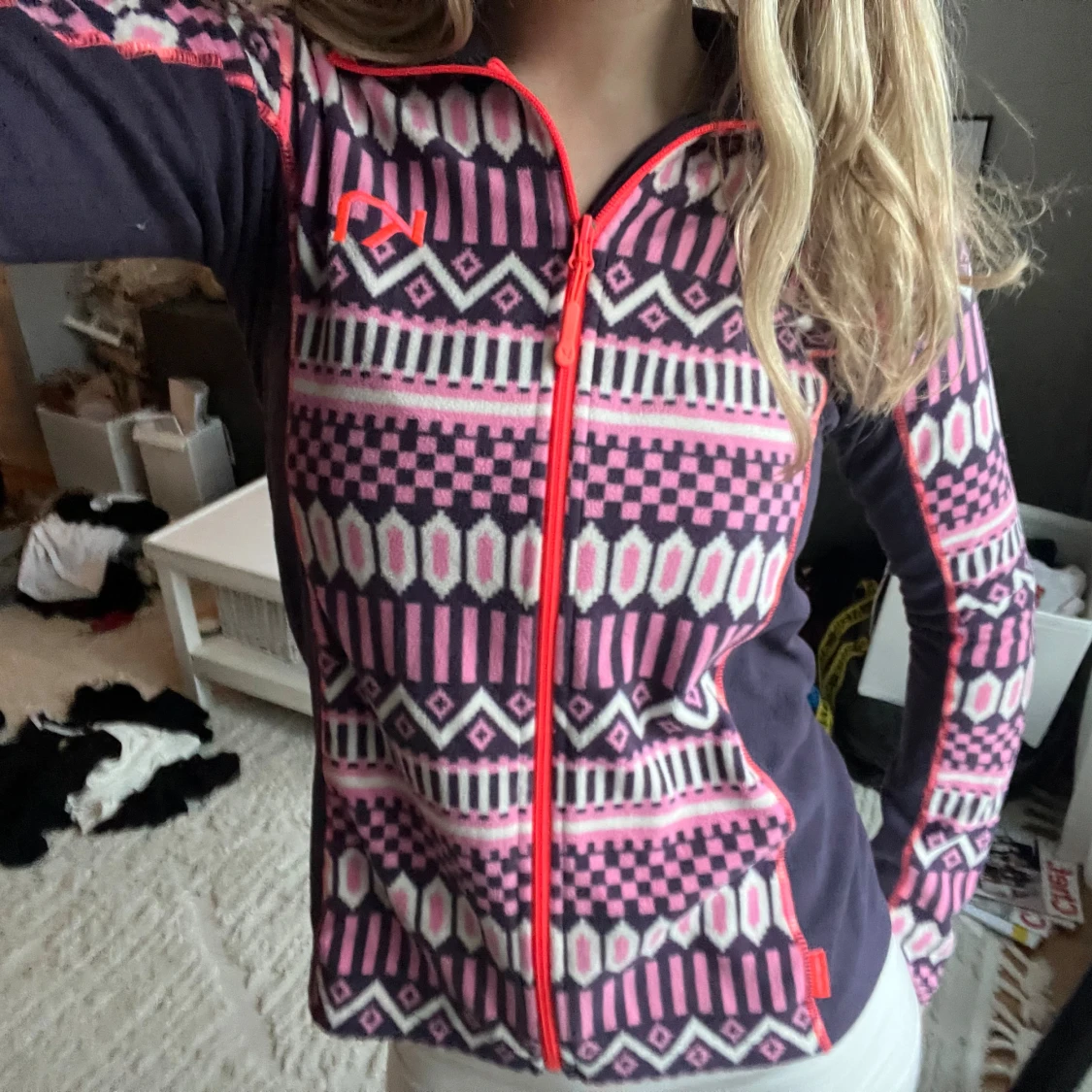 Mönstrad fleecejacka från Kari Traa - 3