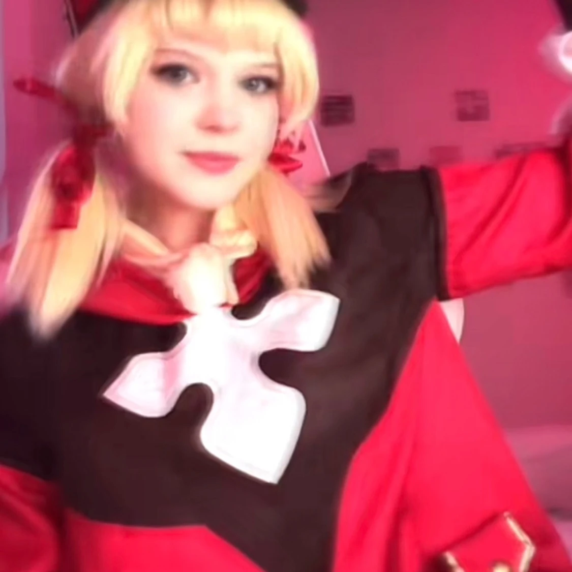 Röd och svart cosplayklänning Klee - 2