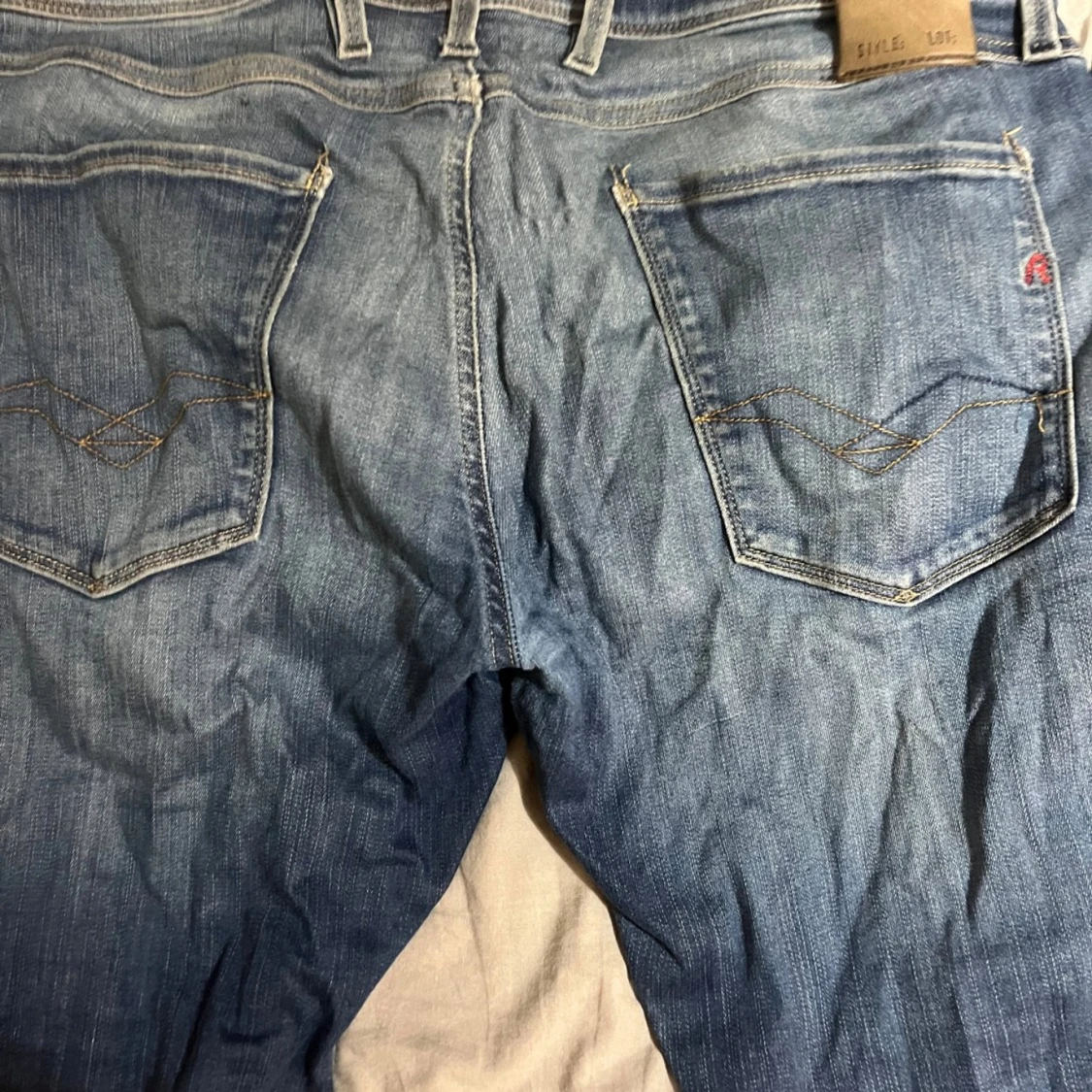 Blå Replay jeans med slitningar - 2