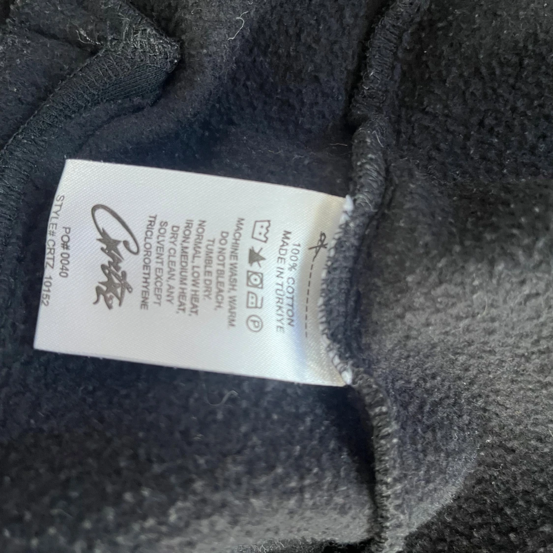 Svart ziptröja Corteiz med vit logga - 4