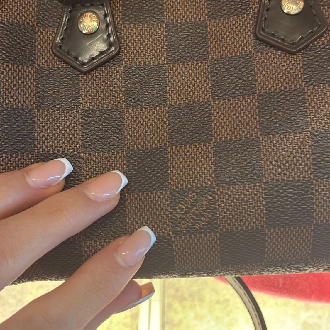  rutig handväska brun💘 - 4