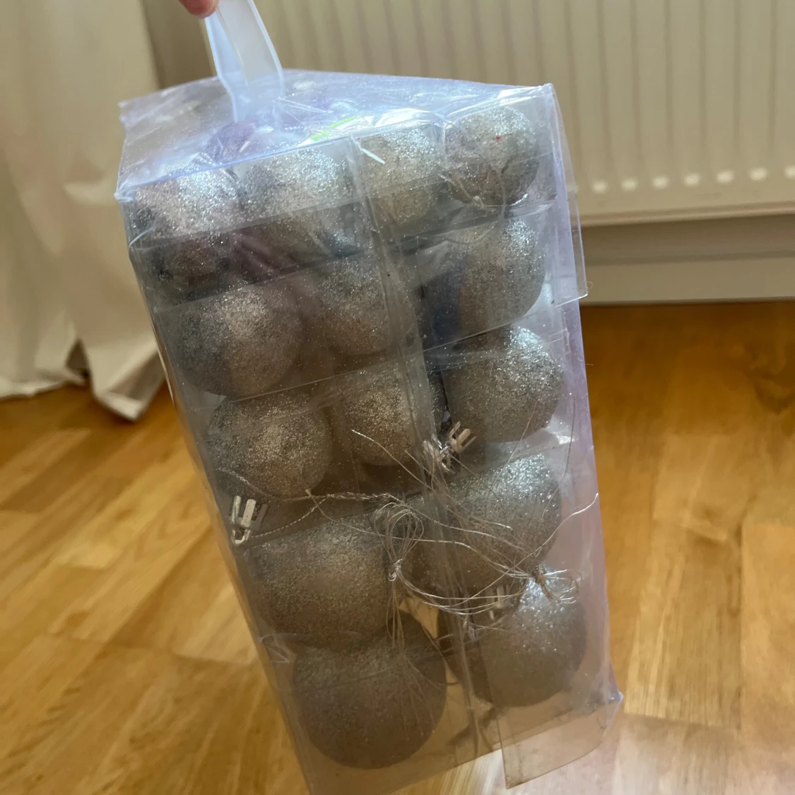 Silver julgranskulor set - 2