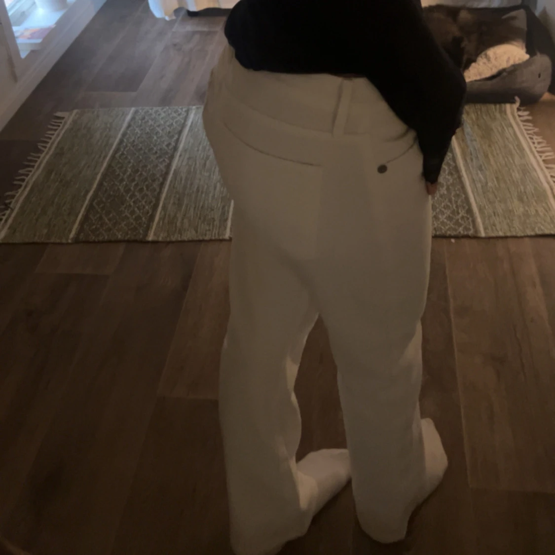 Vita jeans med låg midja - 2