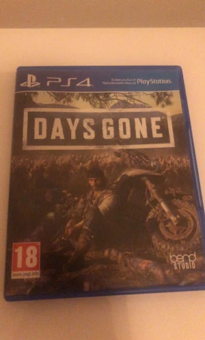 Days Gone PS4 - Days Gone till PlayStation 4, actionäventyr med öppen värld och överlevnadstema. Fysiskt exemplar med originalfodral och skiva i gott skick, PEGI 18. Perfekt för dig som vill uppleva spännande zombieäventyr på din PS4.