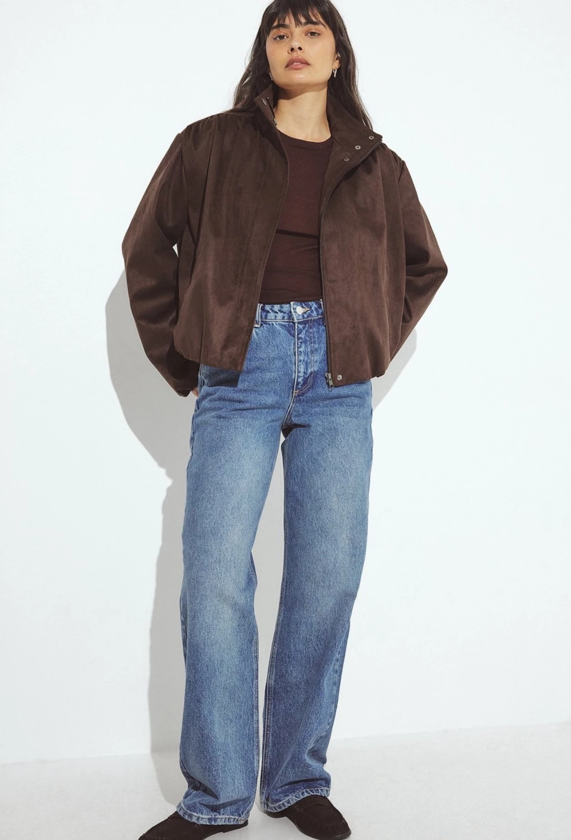 Blå raka jeans från NA-KD