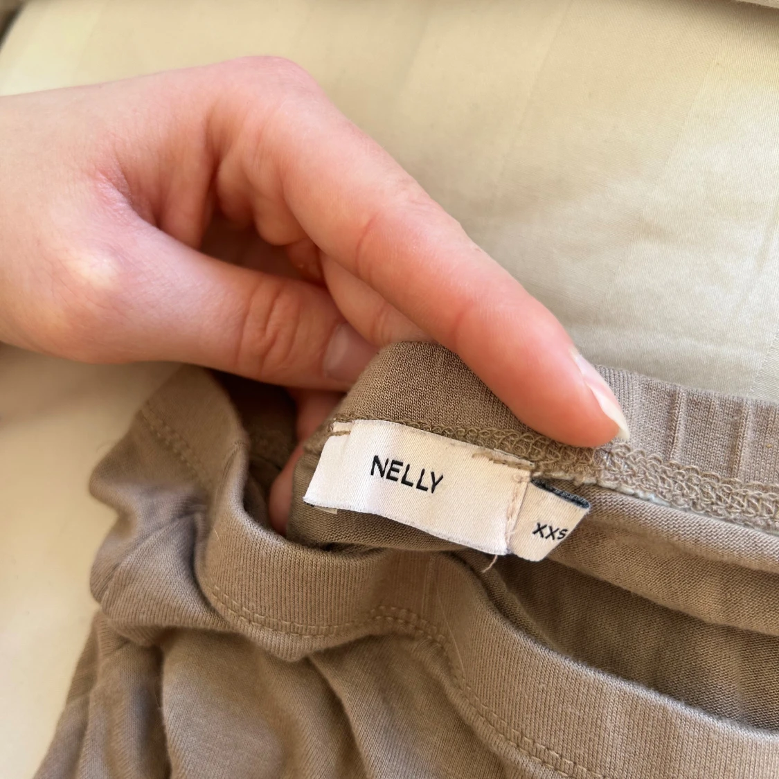 Beige långkjol från Nelly i bomull - 2