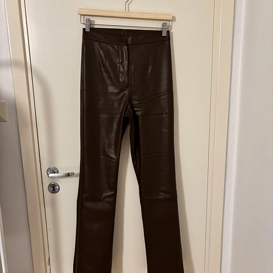 Faux leather pants
