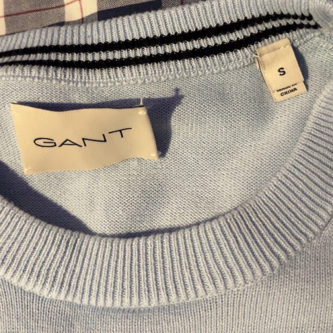 Ljusblå stickad tröja från GANT - 3