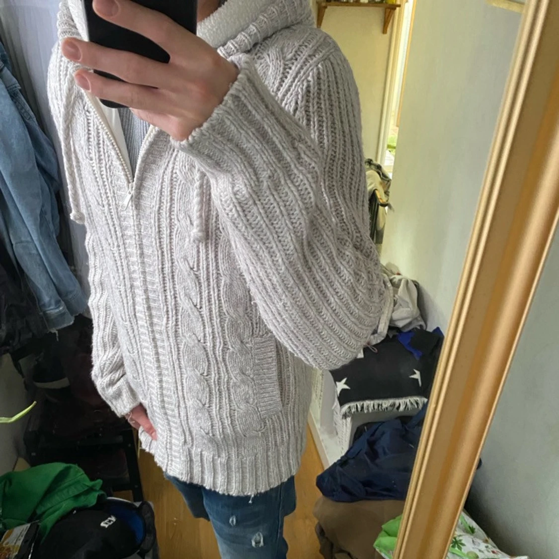 Stickad cardigan - 3