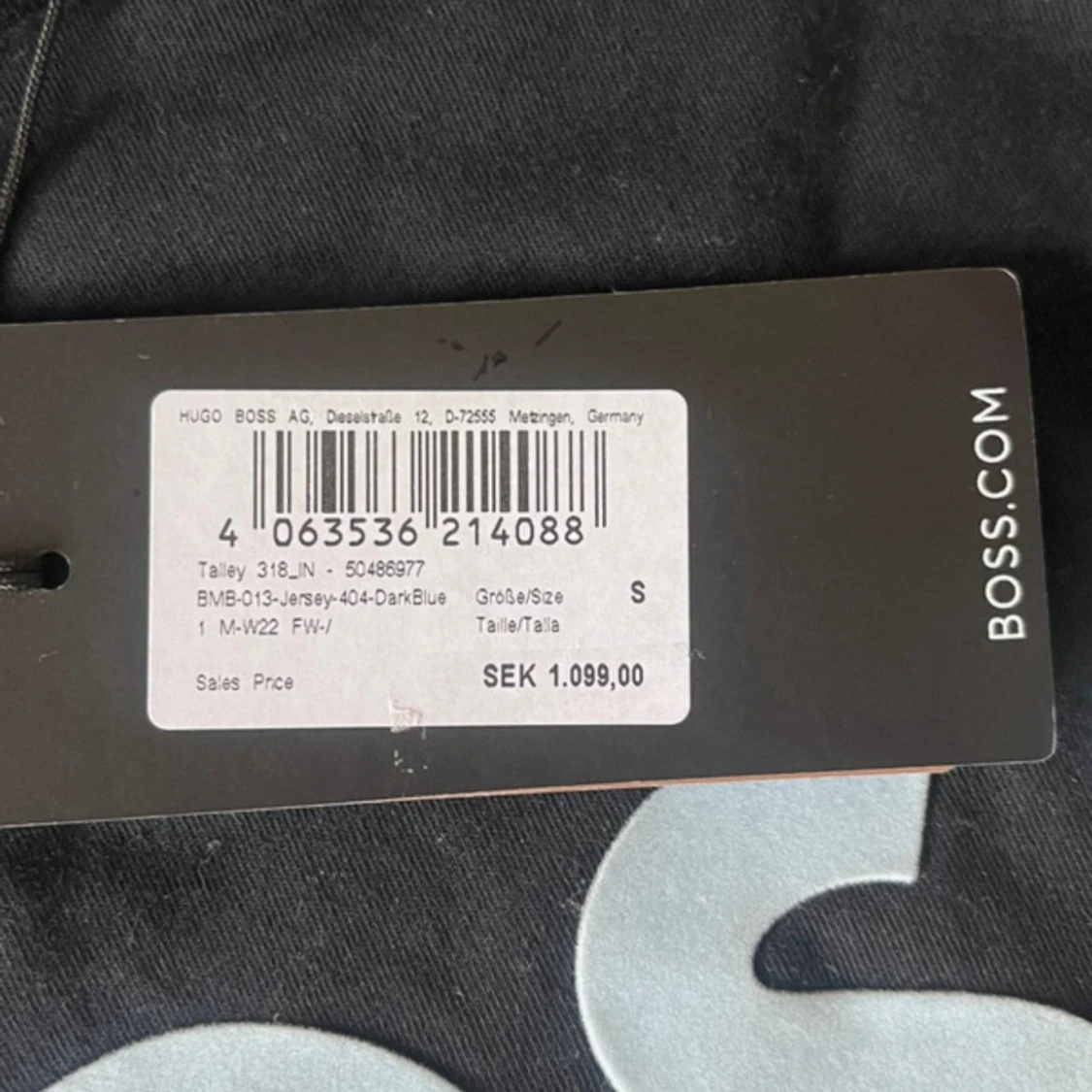 Mörkblå långärmad t-shirt från BOSS - 1