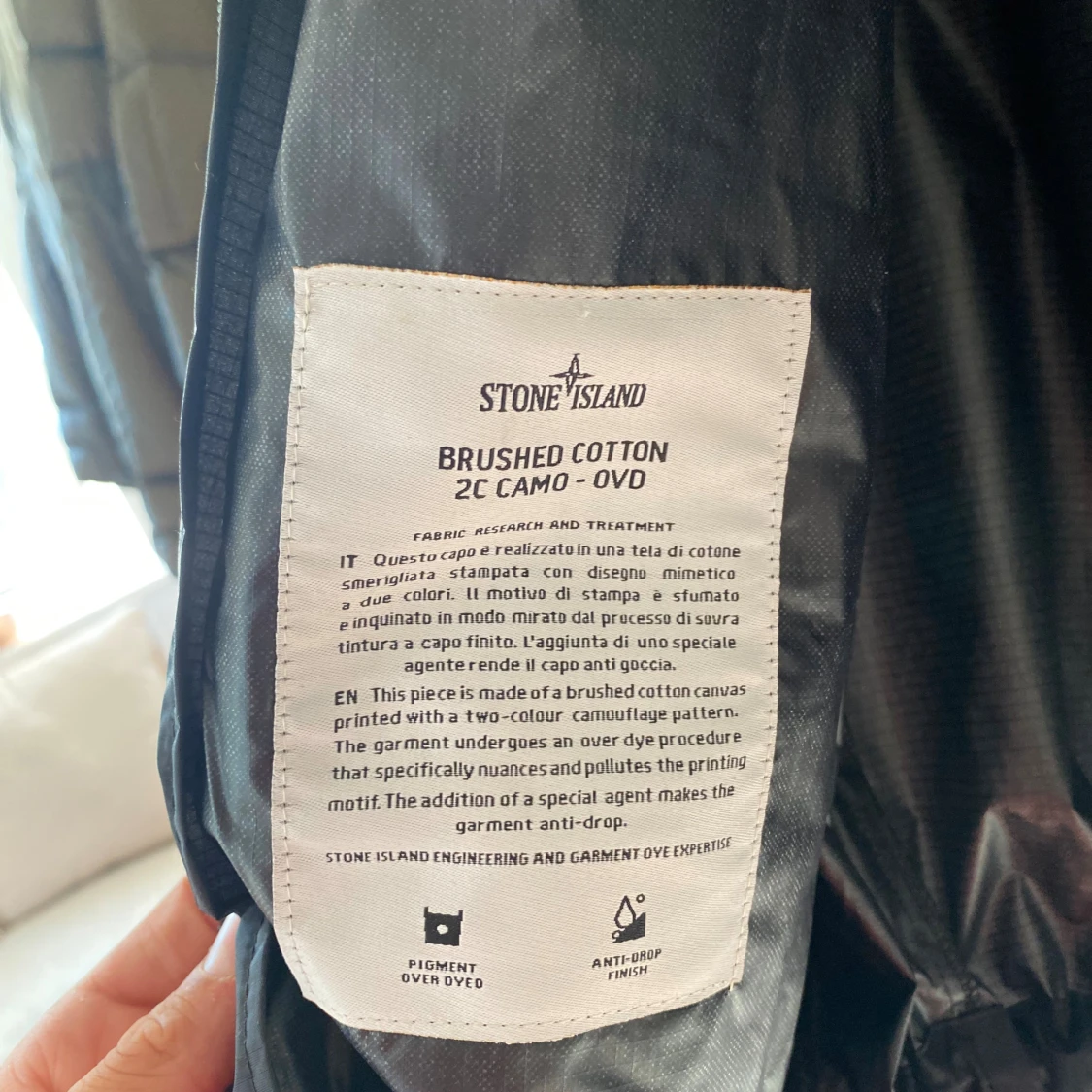 Svart vindjacka från Stone Island (Helt ny) - 3