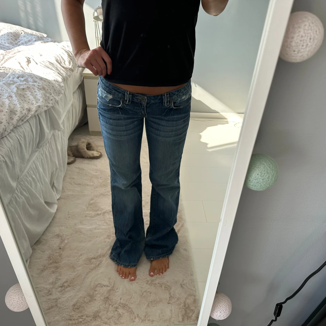 Blå bootcut jeans från Reporter - 2