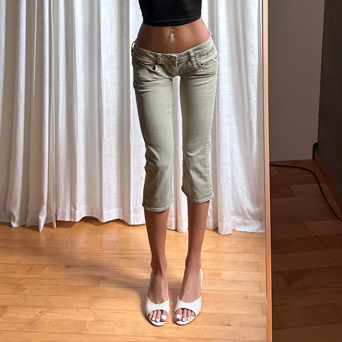 Khaki Capri jeans - 1