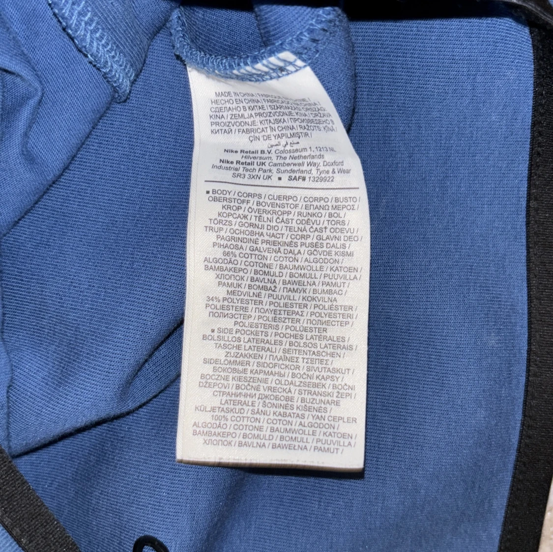 Blå hoodie från Nike med dragkedja - 4