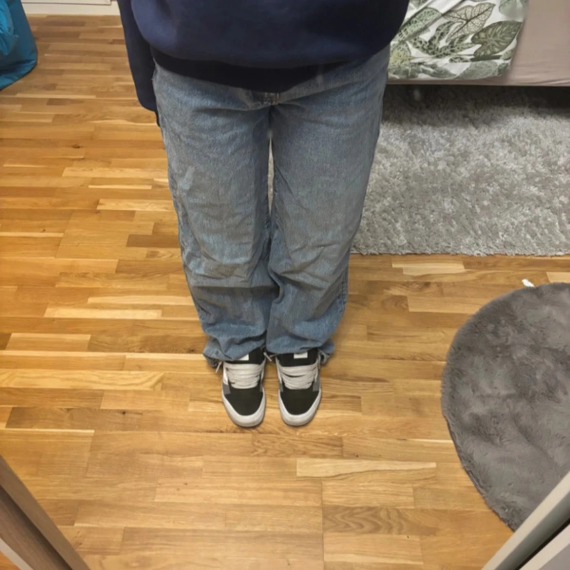 Perfekt ljusblå jeans i loose fit