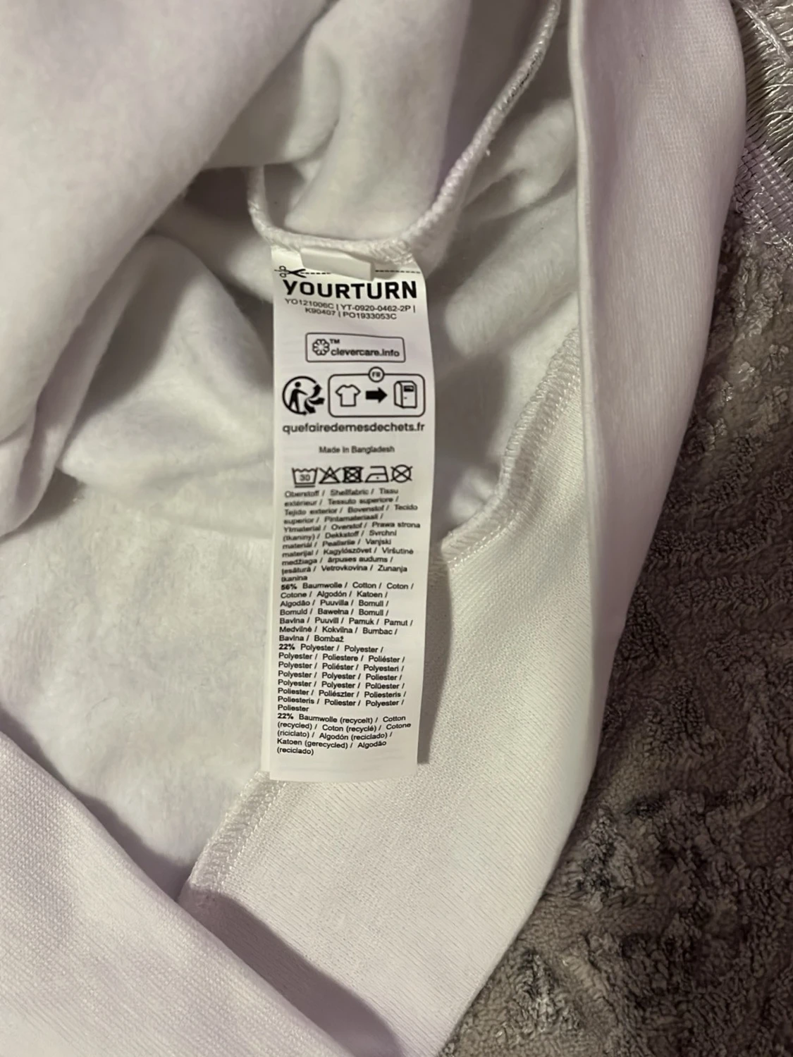 Vit hoodie från YOURTURN - 3