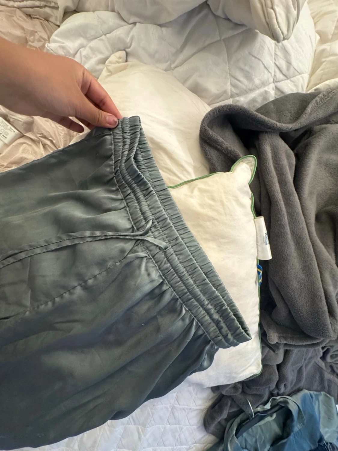  Grågrön satin pyjamas - 4