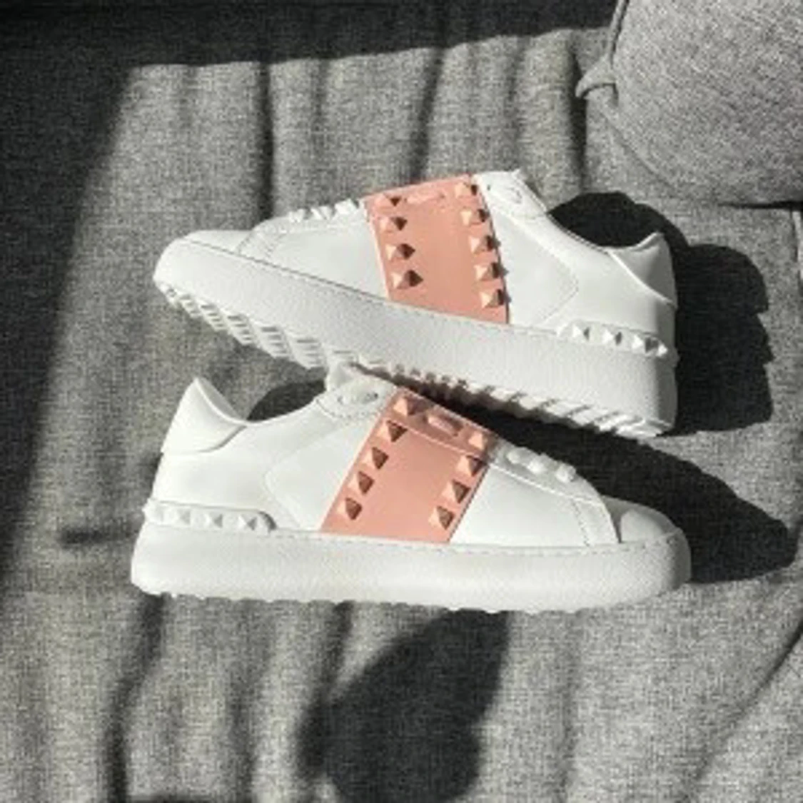 Valentino Rockstud sneakers vit/rosa - 1