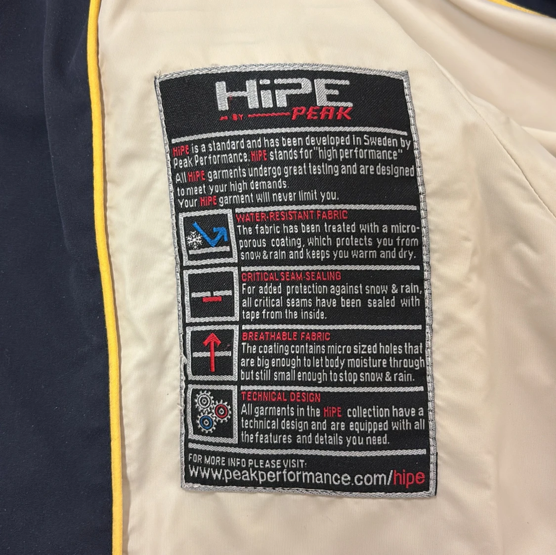 Mörkblå vindjacka Peak Performance M - 3