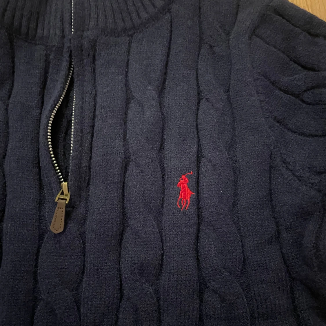 Marinblå stickad tröja Polo Ralph Lauren - 1