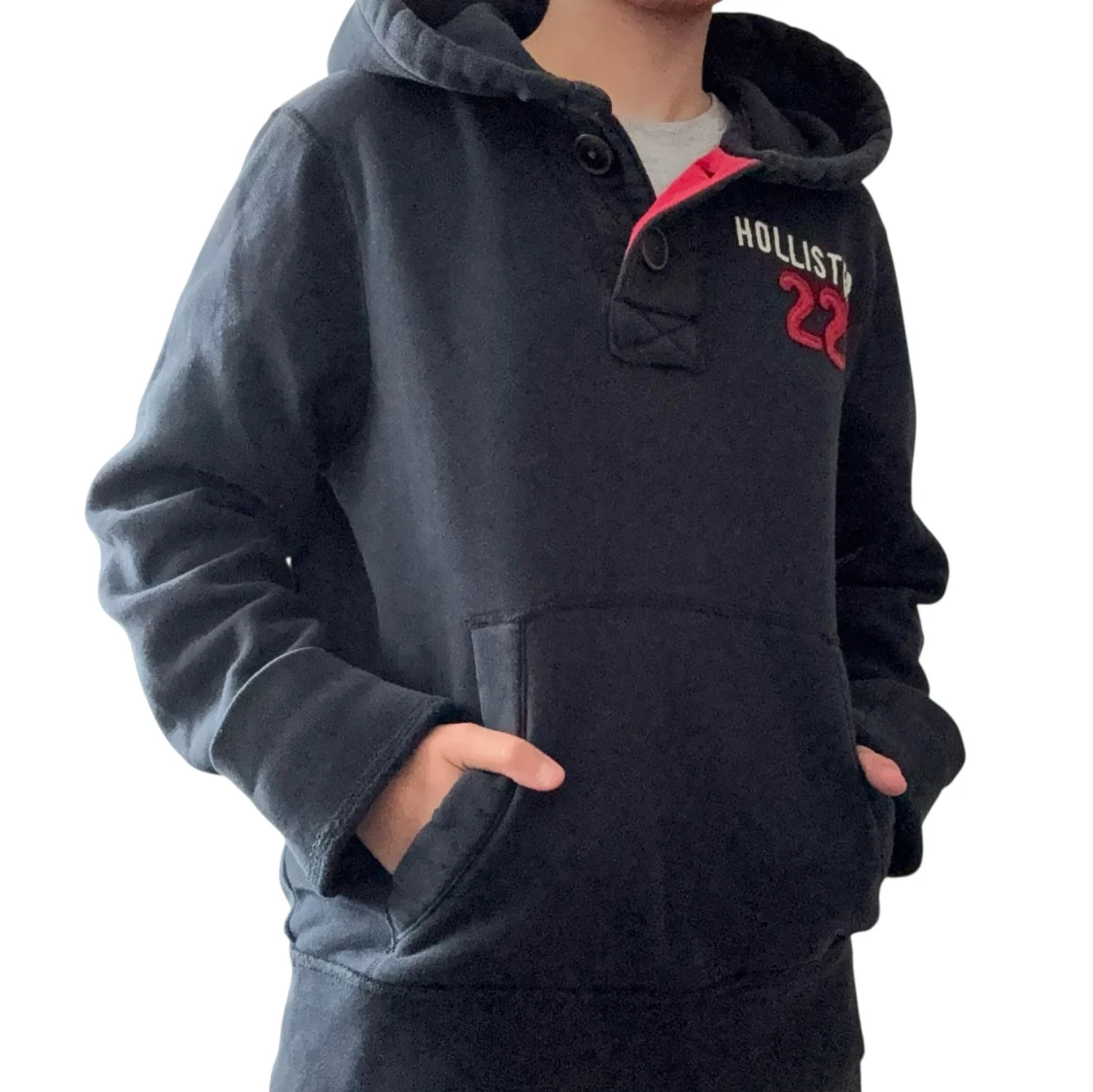 Svart hoodie från Hollister med tryck - 4