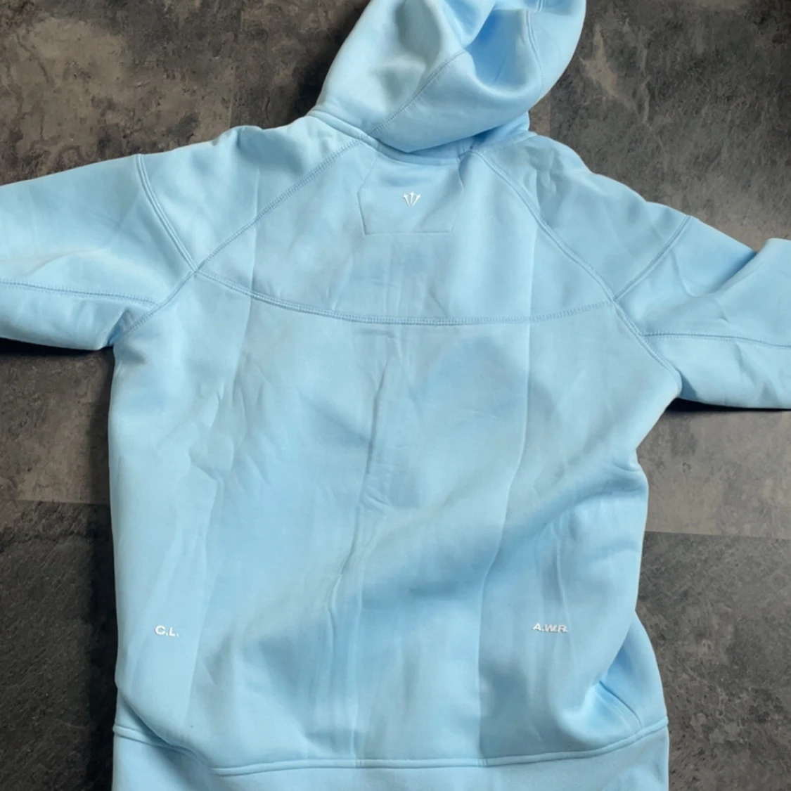 Ljusblå Nike NOCTA hoodie med dragkedja - 1