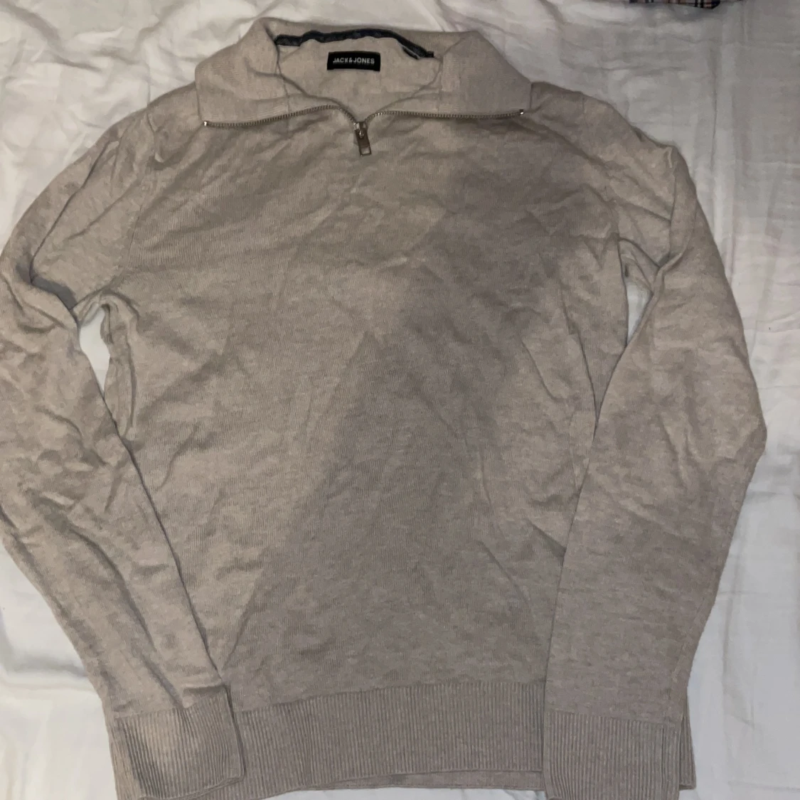 Beige half zip tröja Jack & Jones