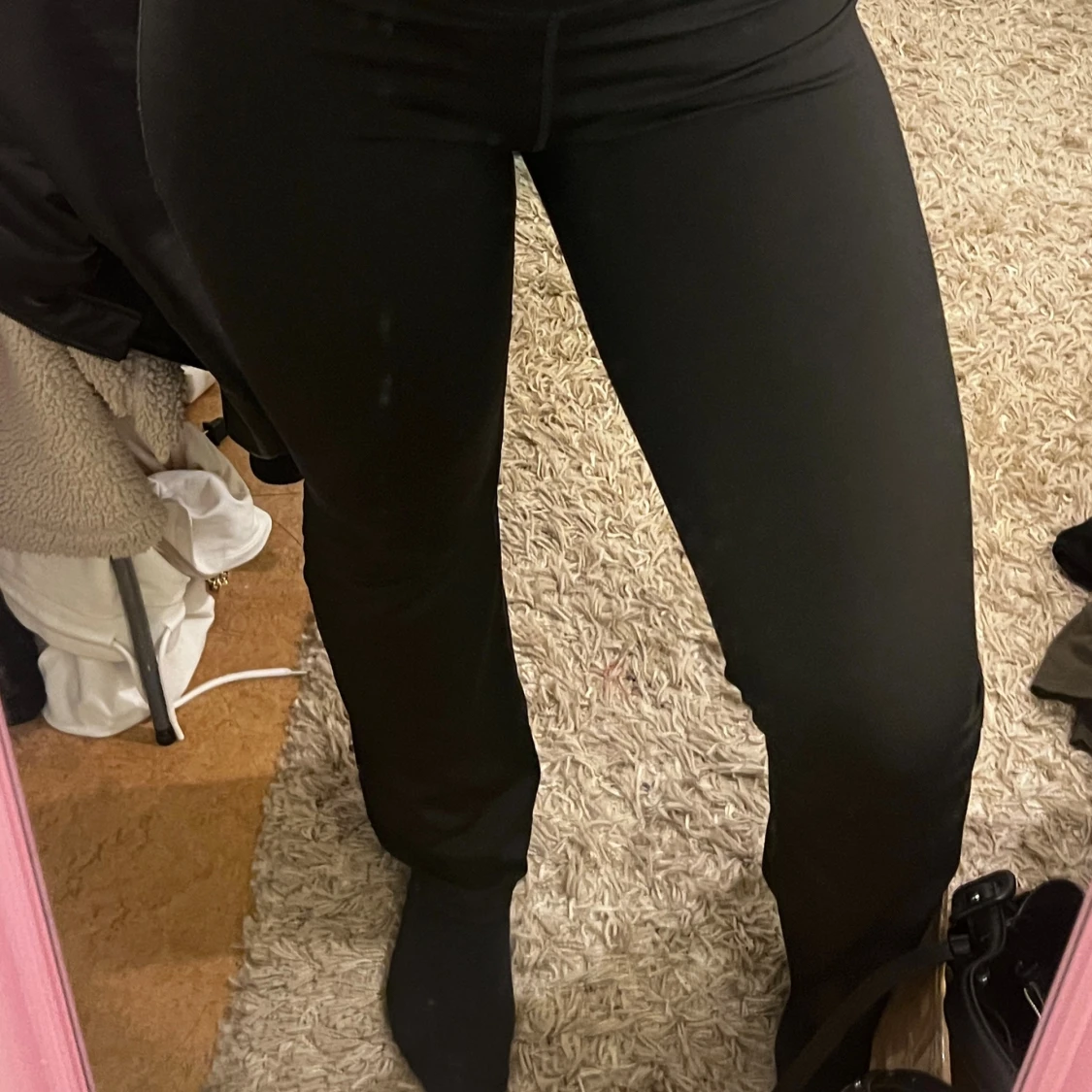 Svarta flare leggings  - 2