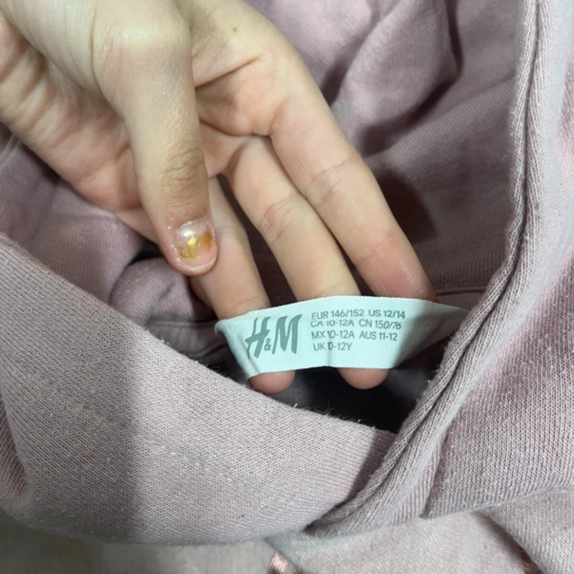 Rosa och vit hoodie med NYC-tryck från H&M - 2