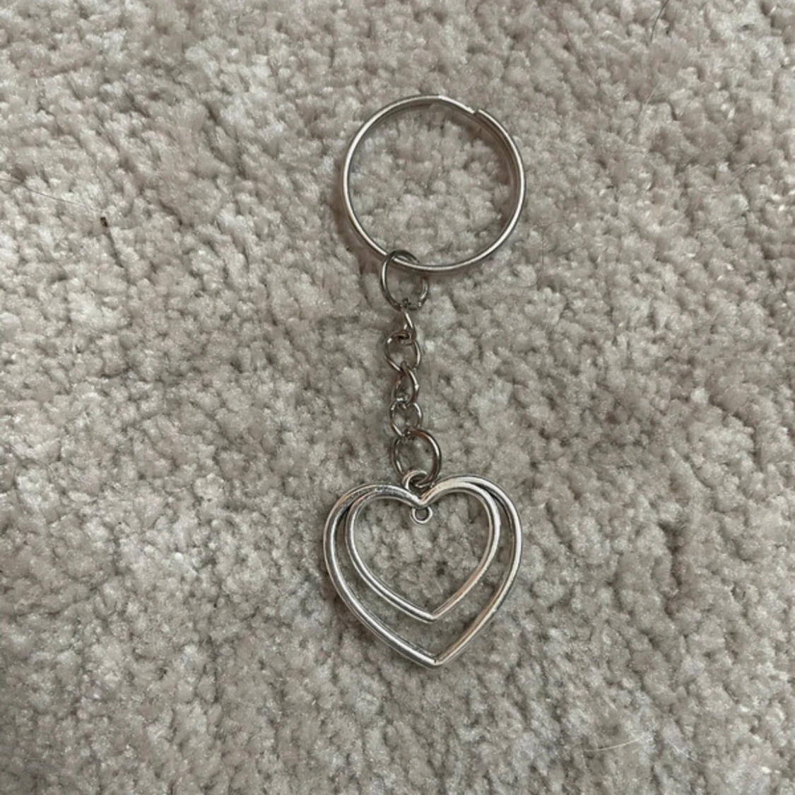 Nyckelring hjärta dubbel