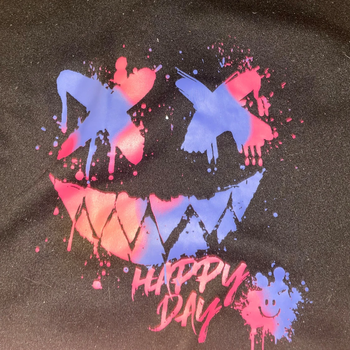 Svart hoodie Happy Day - 2