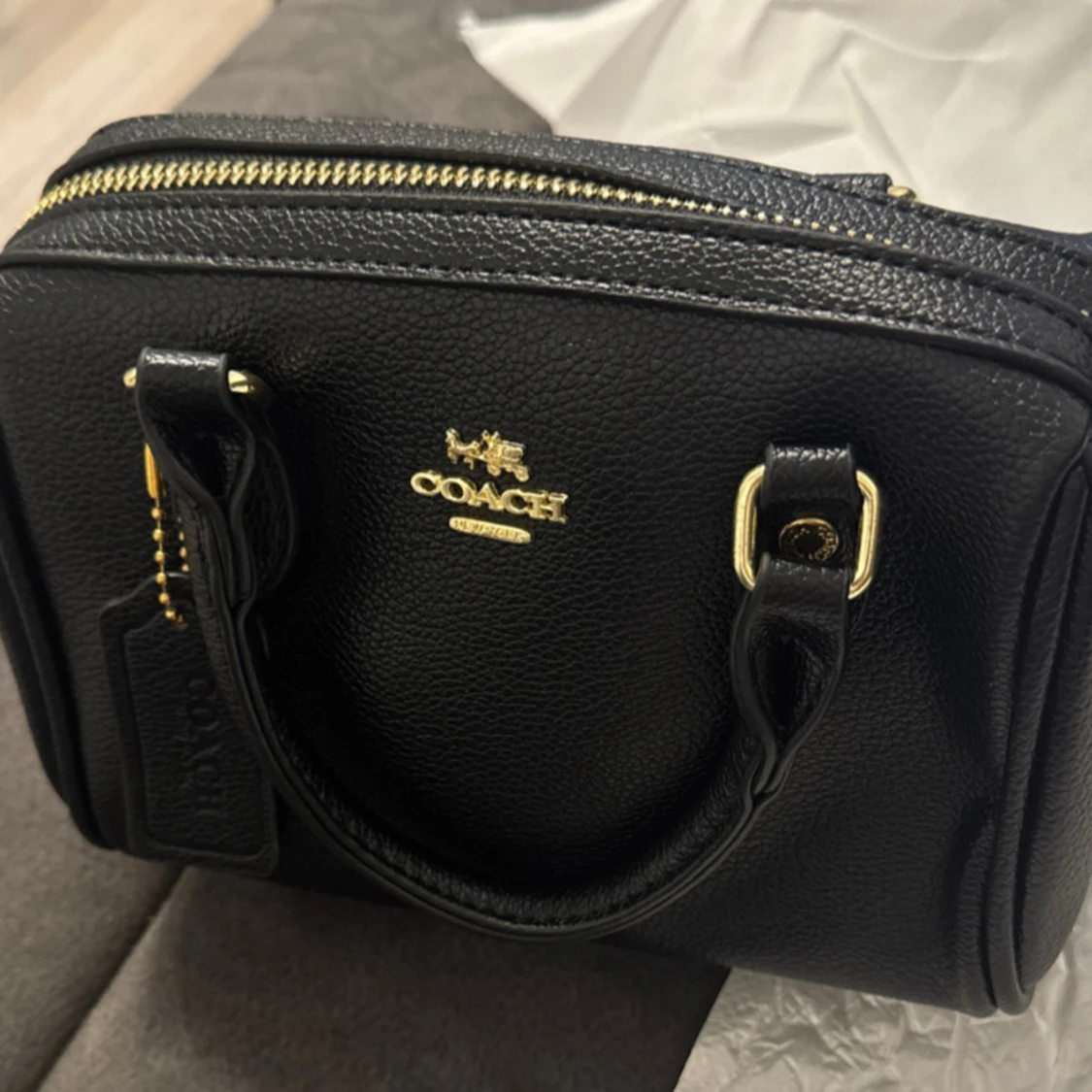 Coach svart handväska i skinn - 2