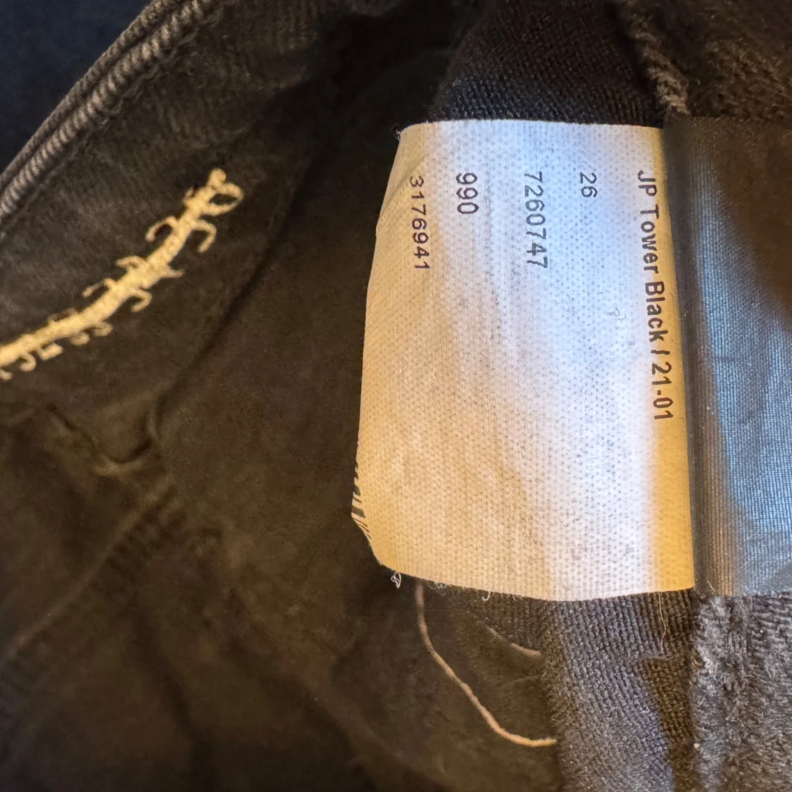 Svarta raka jeans JP Tower Black - 2